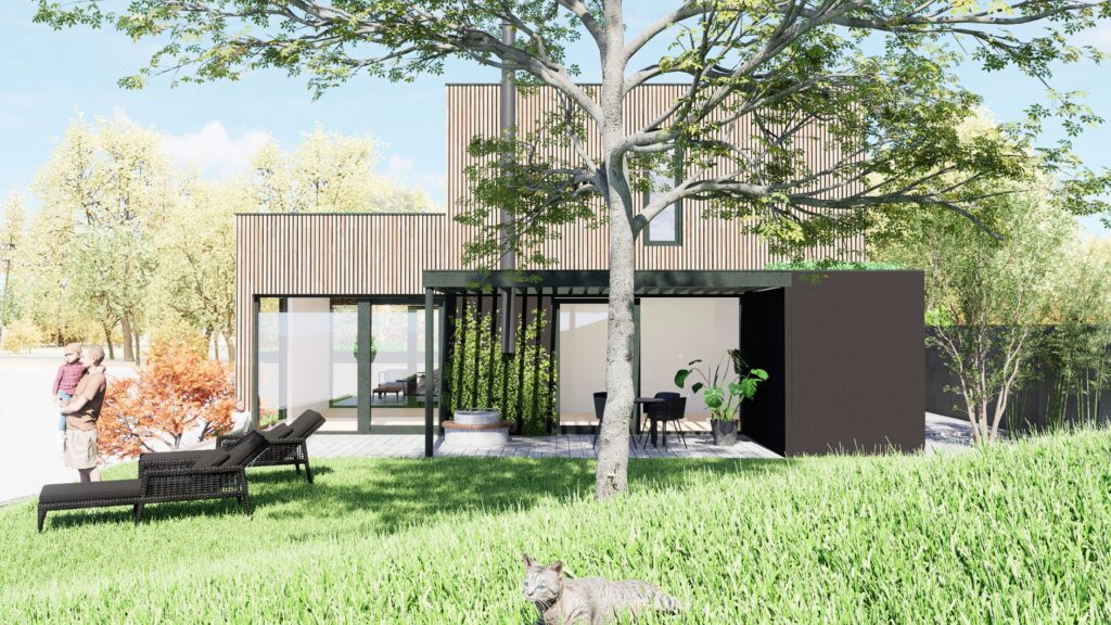 Rodinný dom CLT 40 pergola