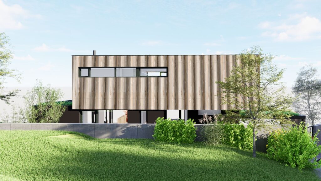 Rodinný dom CLT 40 drevená fasada