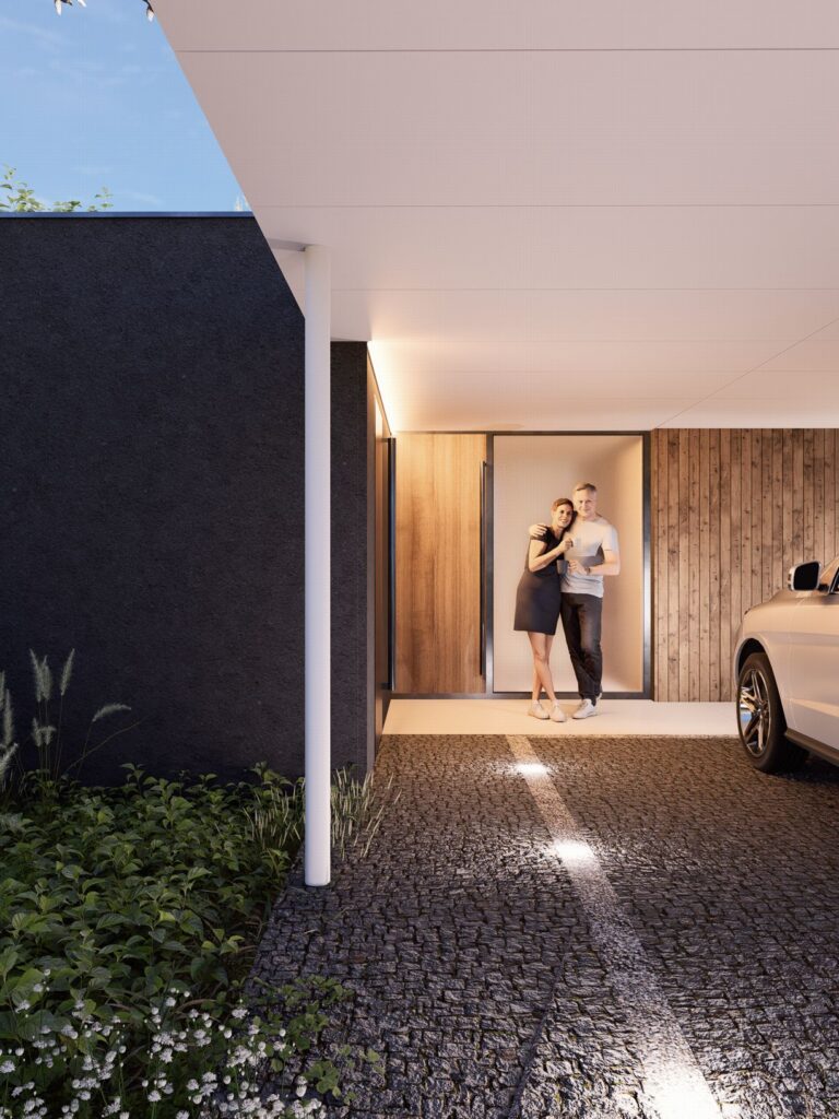 Rodinný dom CLT 42 vstup