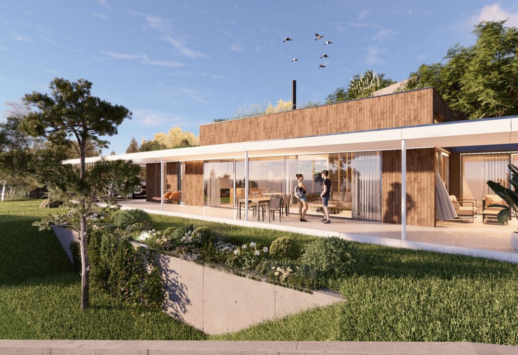 Rodinný dom CLT 42 terasa