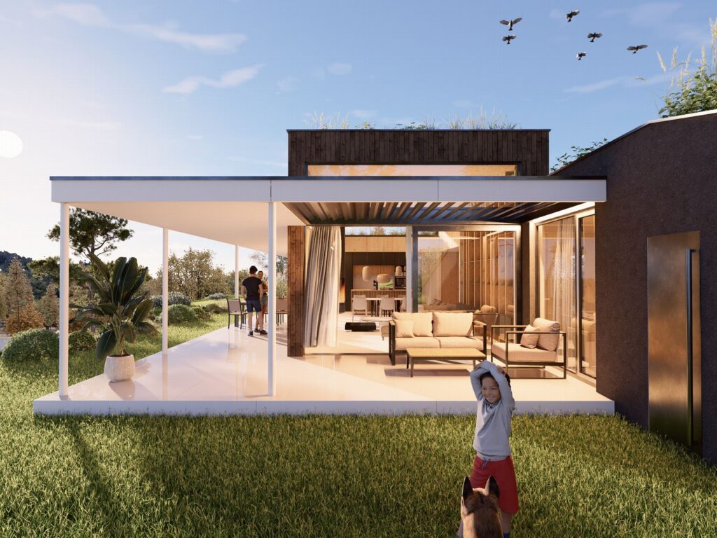 Rodinný dom CLT 42 pergola