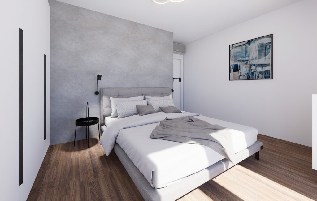 Interiéru bytu v Marianke spálňa