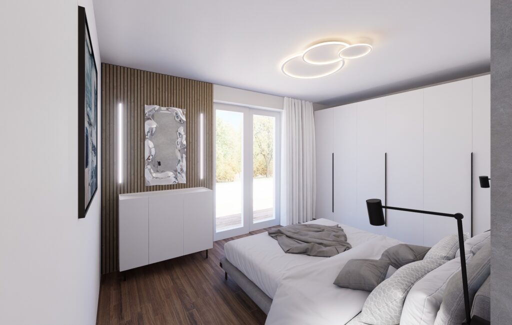 Interiéru bytu v Marianke spálňa komoda