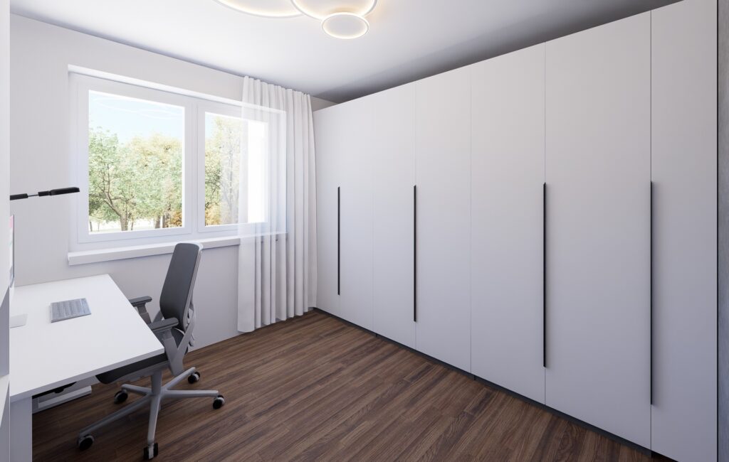 Interiéru bytu v Marianke šatník