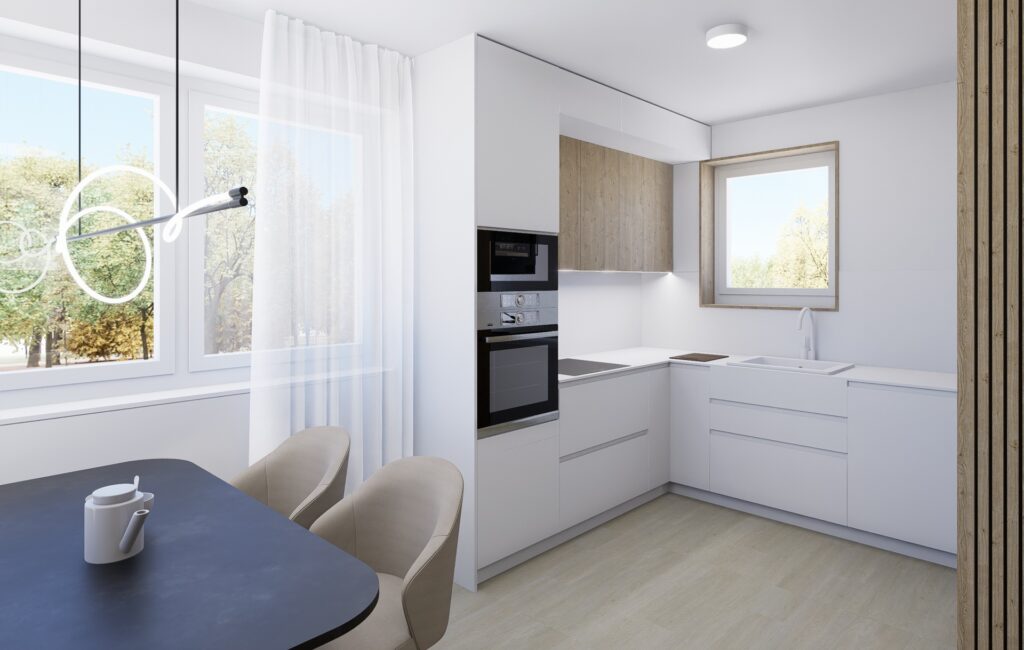 Interiéru bytu v Marianke kuchyňa