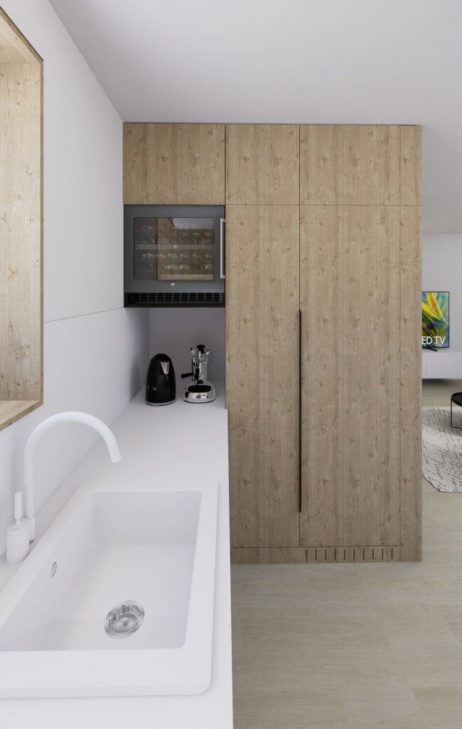 Interiéru bytu v Marianke Kuchynská linka