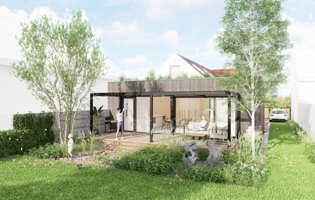 Dostavba vidieckeho domu Peráček záhrada