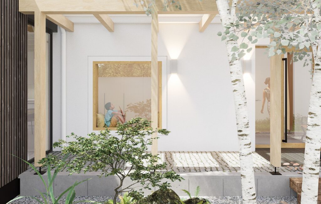 Dostavba vidieckeho domu Peráček okno