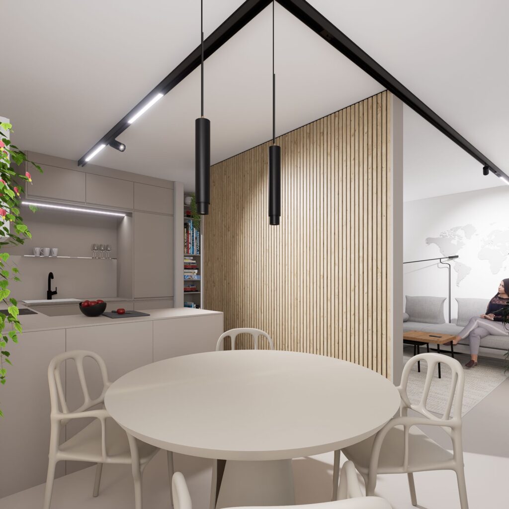 Návrh interiéru bytu, Peráček jedáleň