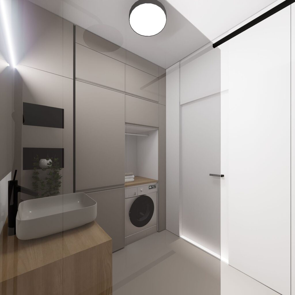 Návrh interiéru bytu, Peráček kúpelňa