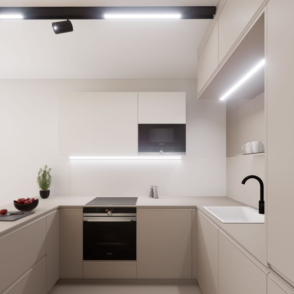 Návrh interiéru bytu, Peráček kuchyňa IKEA Metod