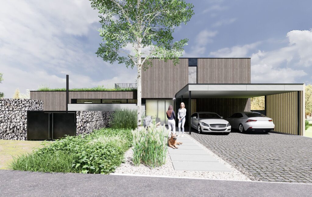 Rodinný CLT dom atelier Peráček píjazd