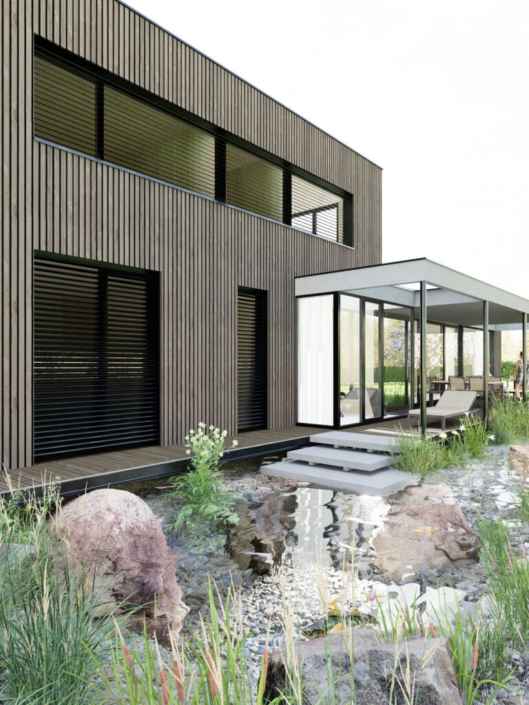 Rodinný CLT dom atelier Peráček žalúzie