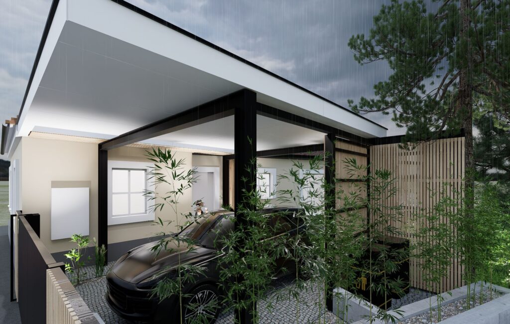 ateliér Peráček oceľový prístrešok