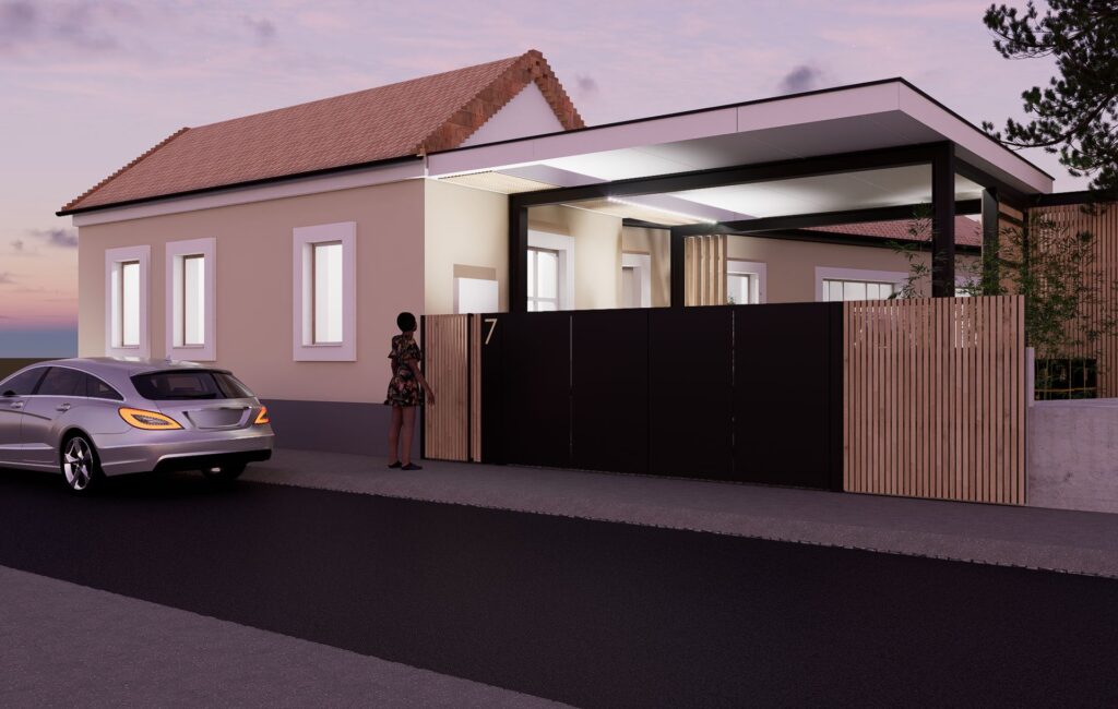 ateliér Peráček návrh prístrešku na auto