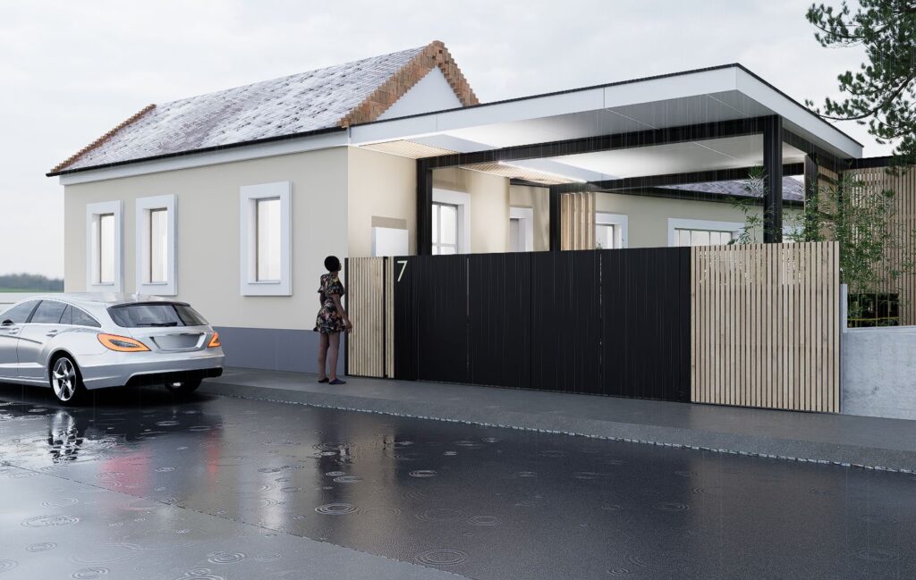 ateliér Peráček návrh prístrešku na auto