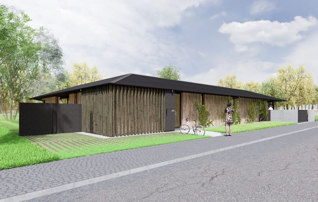 Prízemný CLT dom v Zálesí lamely atelier Peráček