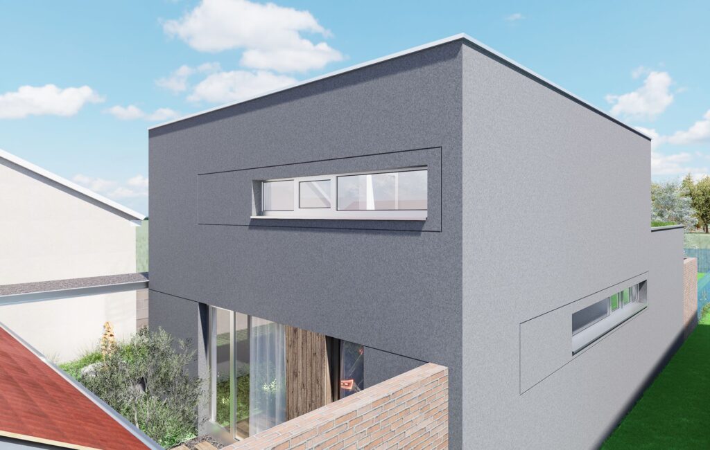 Návrh rodinného domu, atelier Peráček, fasáda