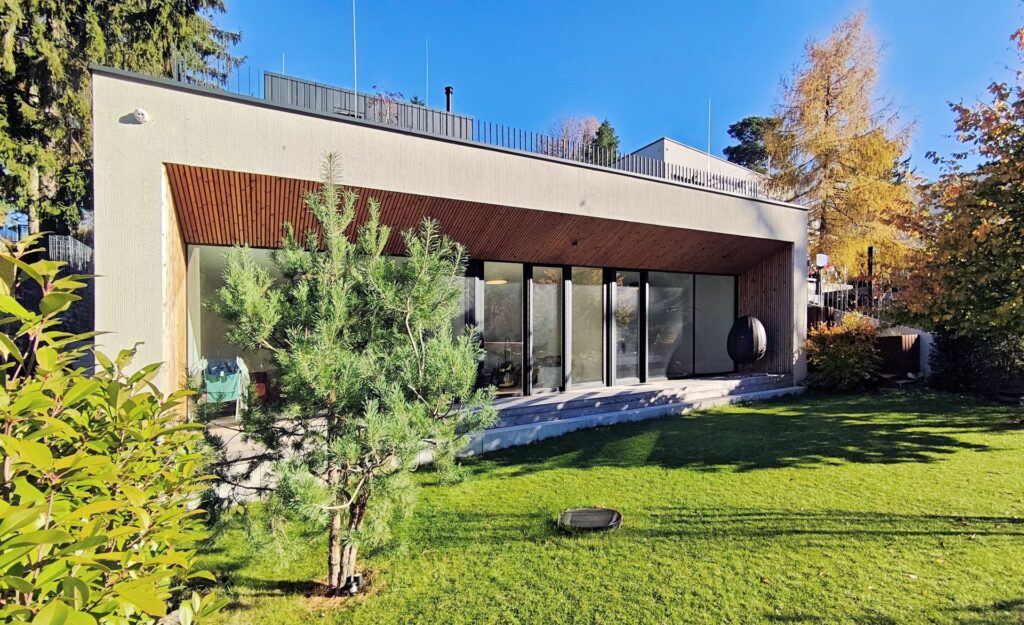 Rodinný dom na kaskáde CLT24 ateliér Peráček, záhrada