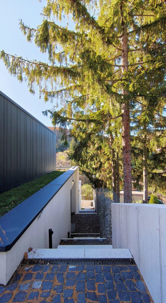 Rodinný dom na kaskáde CLT24 ateliér Peráček, chodník