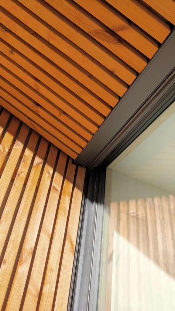 Rodinný dom na kaskáde CLT24 ateliér Peráček, detail podhľadu