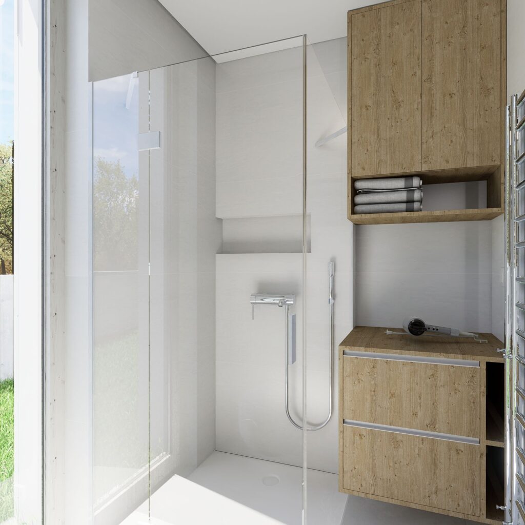 Interiér rodinného domu CLT, atelier Peráček