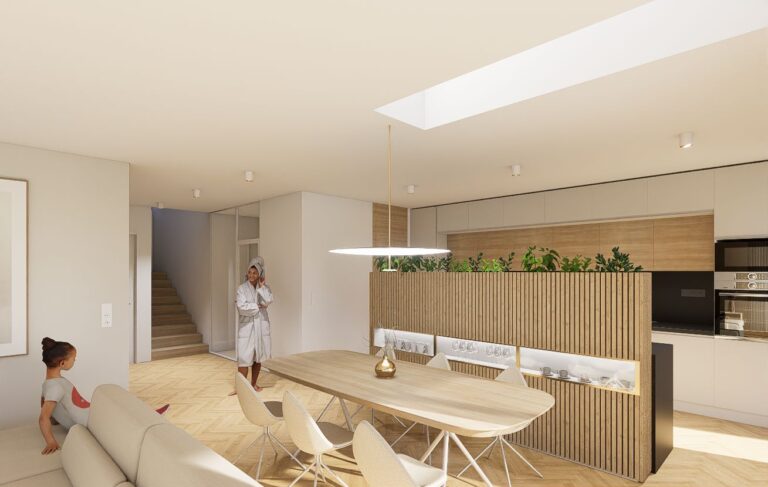 Interiér rodinného domu CLT, atelier Peráček