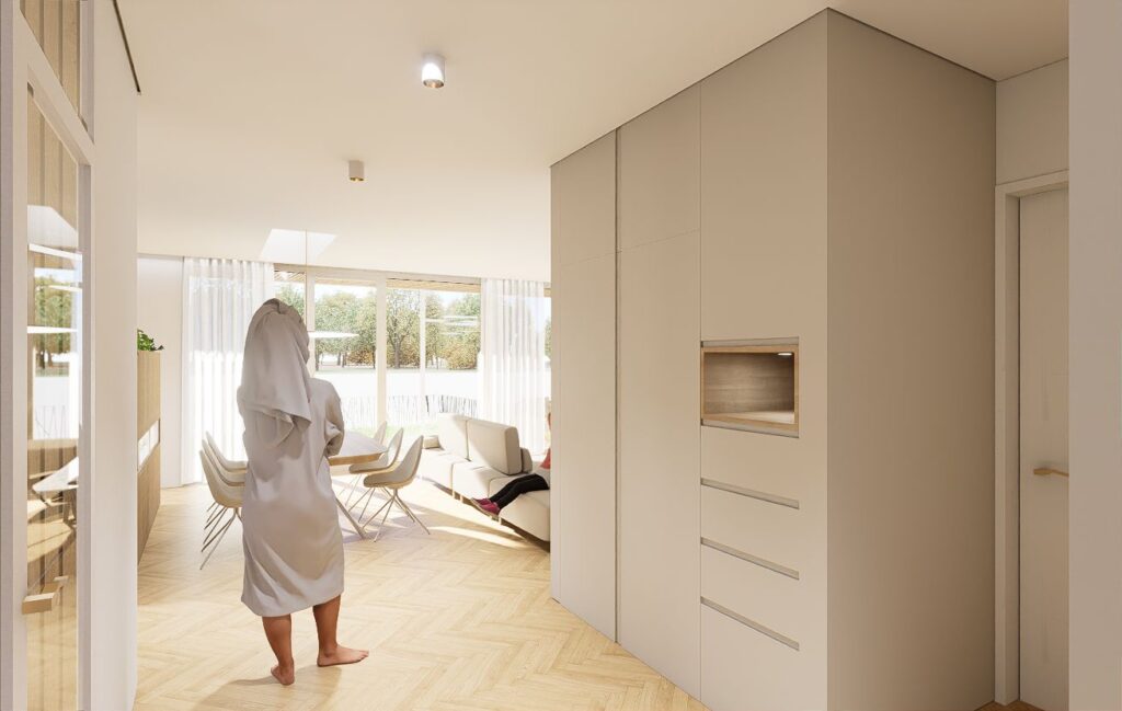 Interiér rodinného domu CLT, atelier Peráček