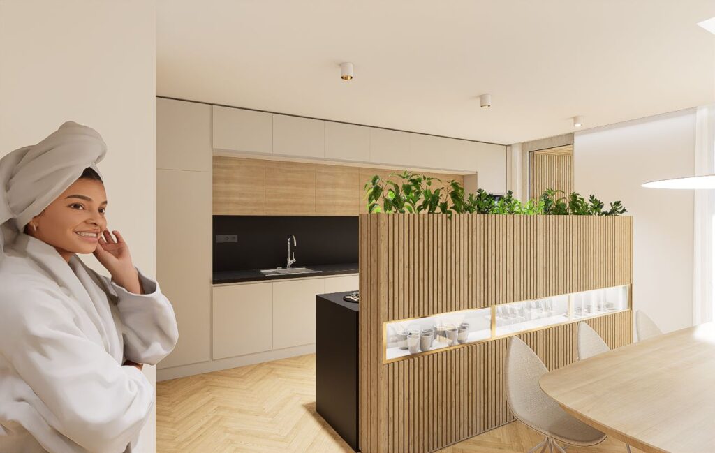 Interiér rodinného domu CLT, atelier Peráček