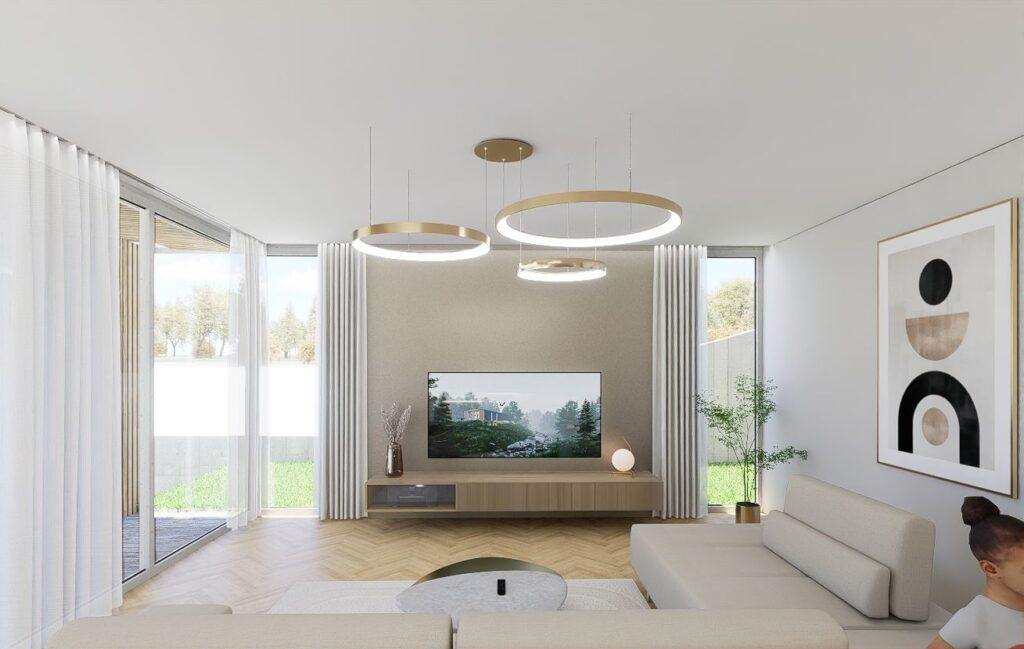 Interiér rodinného domu CLT, atelier Peráček