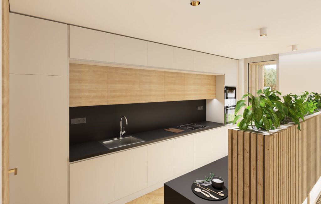 Interiér rodinného domu CLT, atelier Peráček