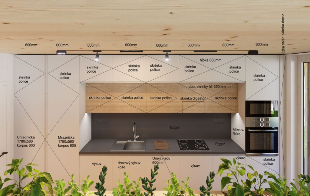 Interiér rodinného domu CLT, atelier Peráček