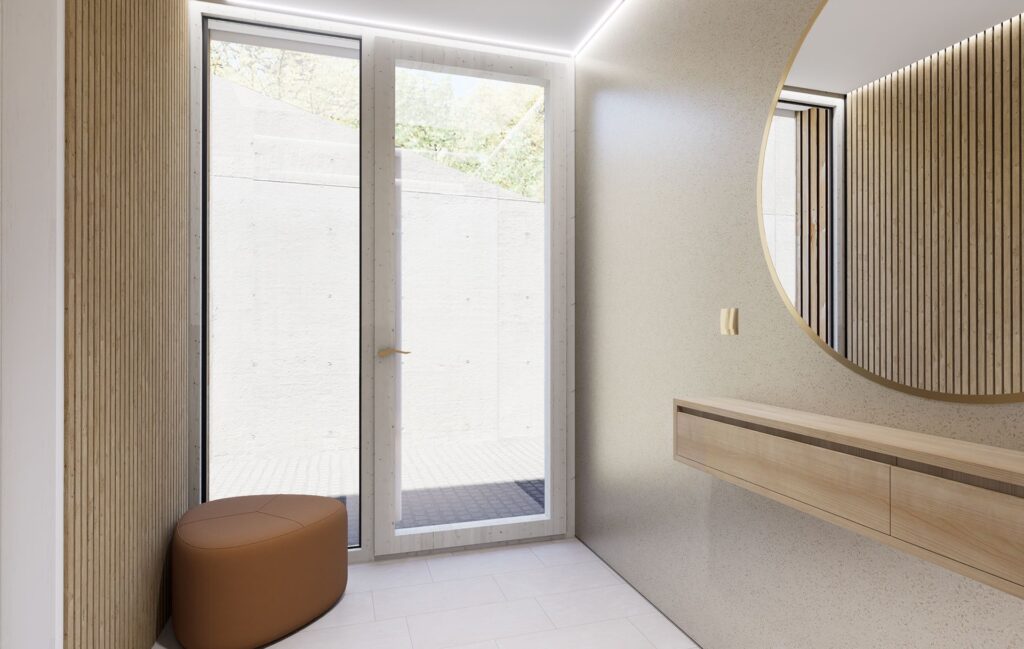 Interiér rodinného domu CLT, atelier Peráček