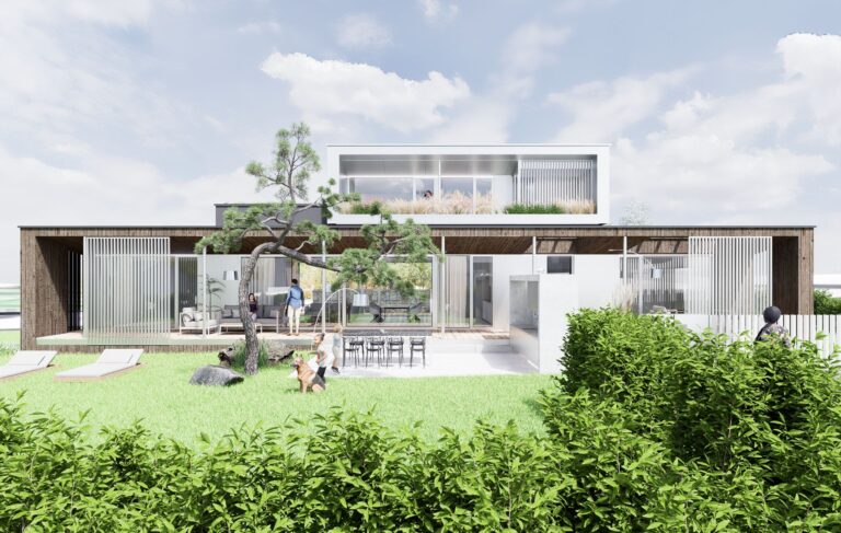 Vila pod Tatrami, CLT 47 ateliér Peráček, uličný pohľad