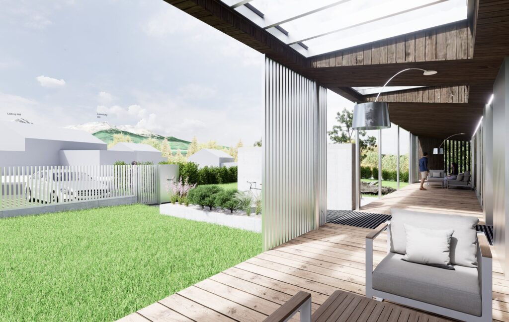 Vila pod Tatrami, CLT 47 ateliér Peráček, paravany