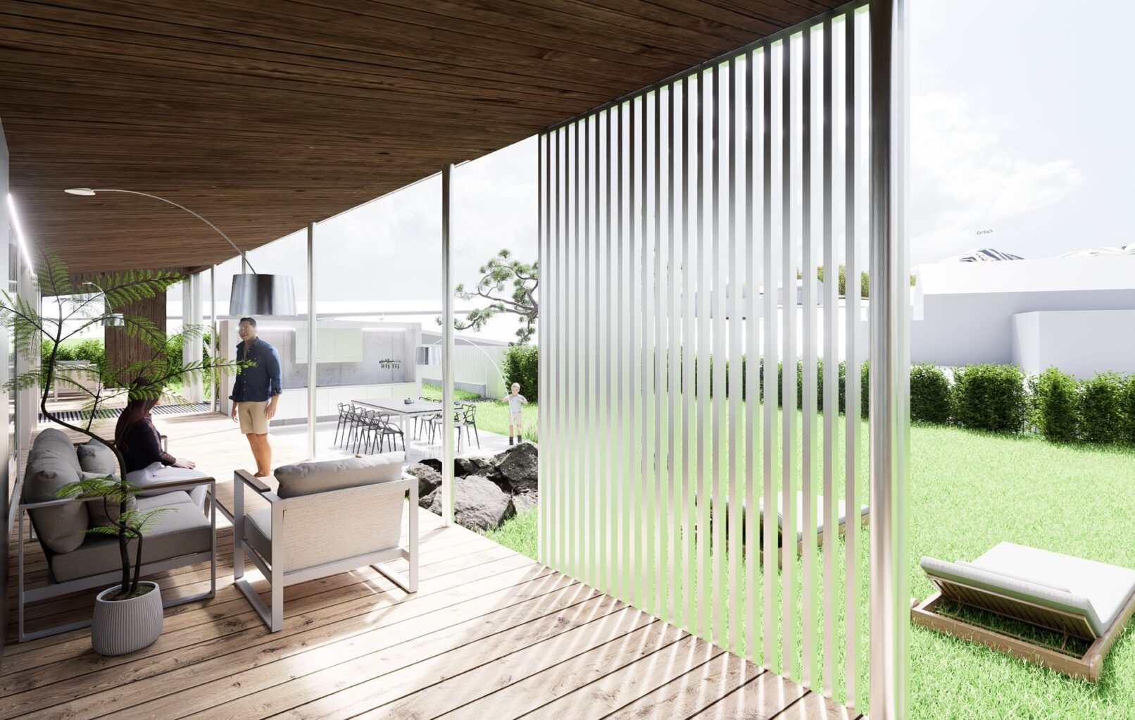 Vila pod Tatrami, CLT 47 ateliér Peráček, paravan