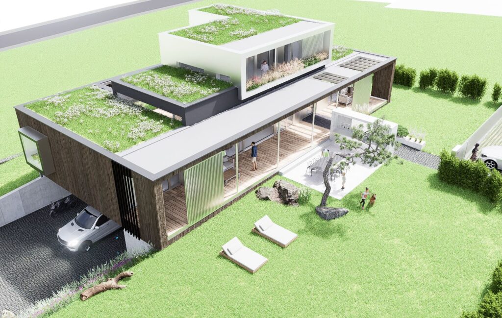 Vila pod Tatrami, CLT 47 ateliér Peráček, návrh