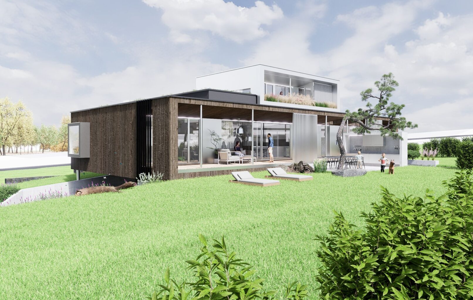 Vila pod Tatrami, CLT 47 ateliér Peráček, perspektíva