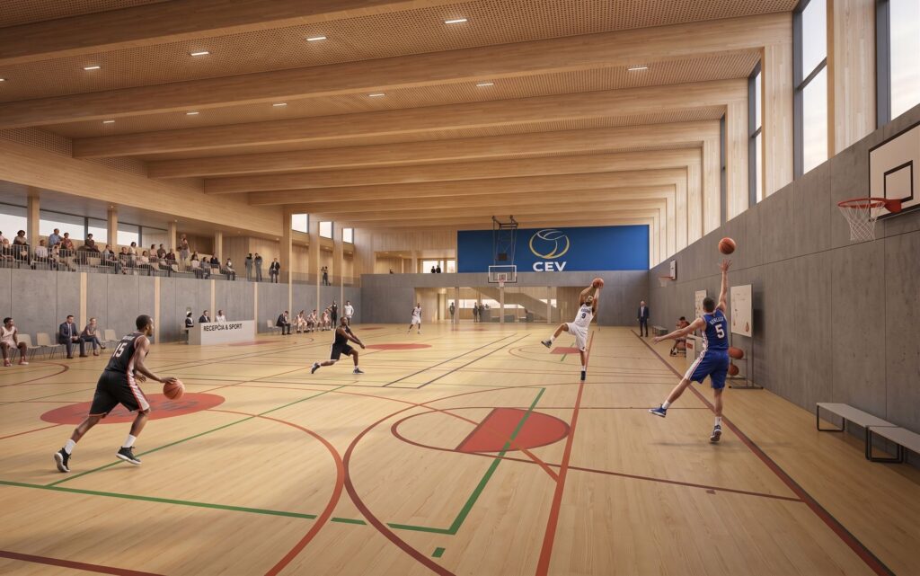 Športová hala Košice architekt Peráček telocvicna
